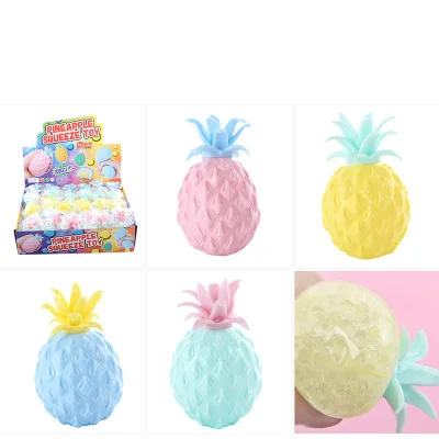 Small pineapple Забавная игрушка декомпрессия, вентилирование, прижимание мяча тянет жесткий не ломается, мальчик и девочка взрослые и дети могут играть счастливо - Цвет: Small pineapple