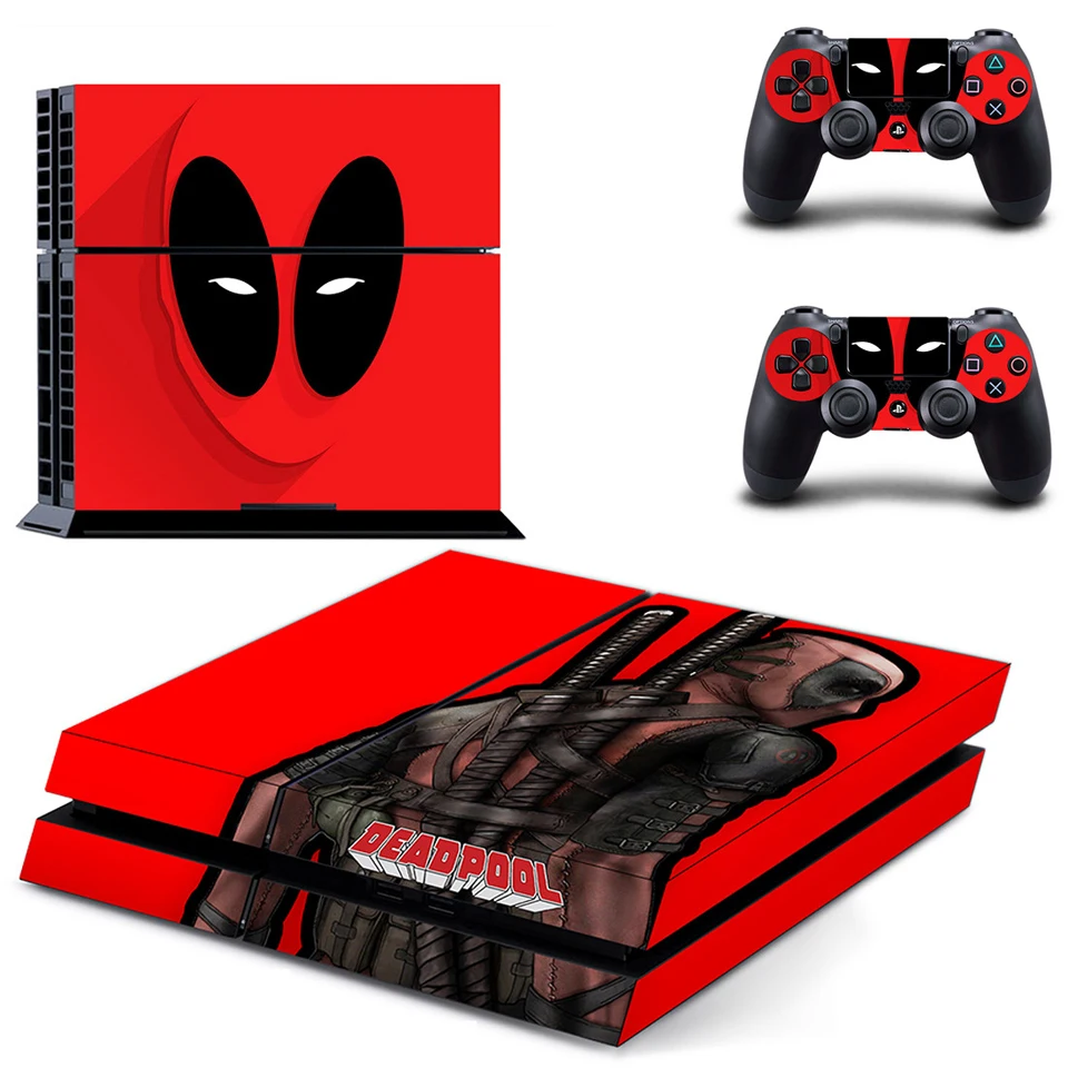 Игра DeadPool наклейка для PS4, Dead Pool виниловые наклейки Набор для sony Playstation 4 консоль и два контроллера