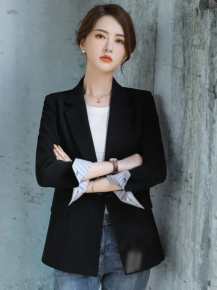 

Non-mainstream Suit Jacket Women's 2019 Autumn New Style Graceful Korean-style Casual Versatile Suit WOMEN'S Dress
