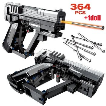 

New City Technic Pistol Model Building Blocks Military Weapon Gun WW2 Bullet Police Figures Bricks Educational Toys for Children