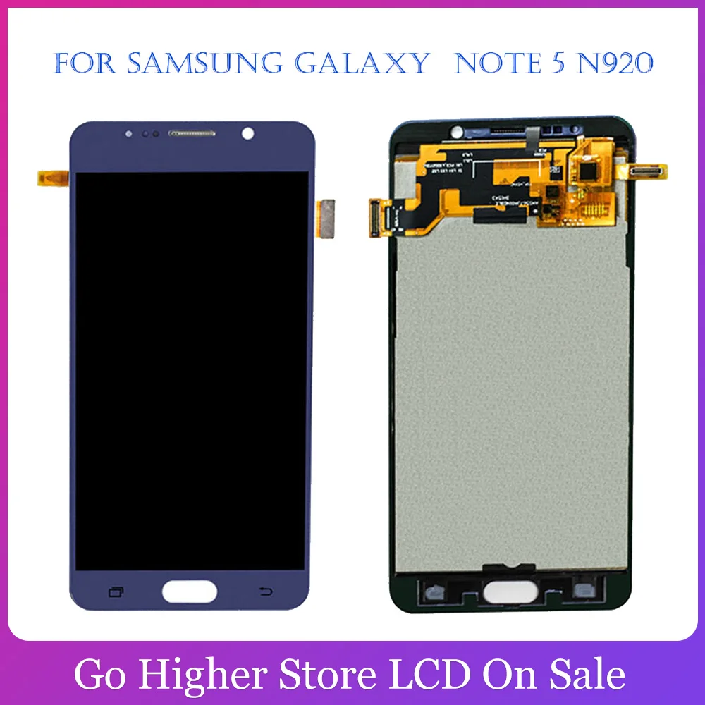 Синий ЖК дисплей для SAMSUNG Galaxy Note 5 Note5 N920A N9200 SM N920 N920C AMOLED сенсорный экран дигитайзер
