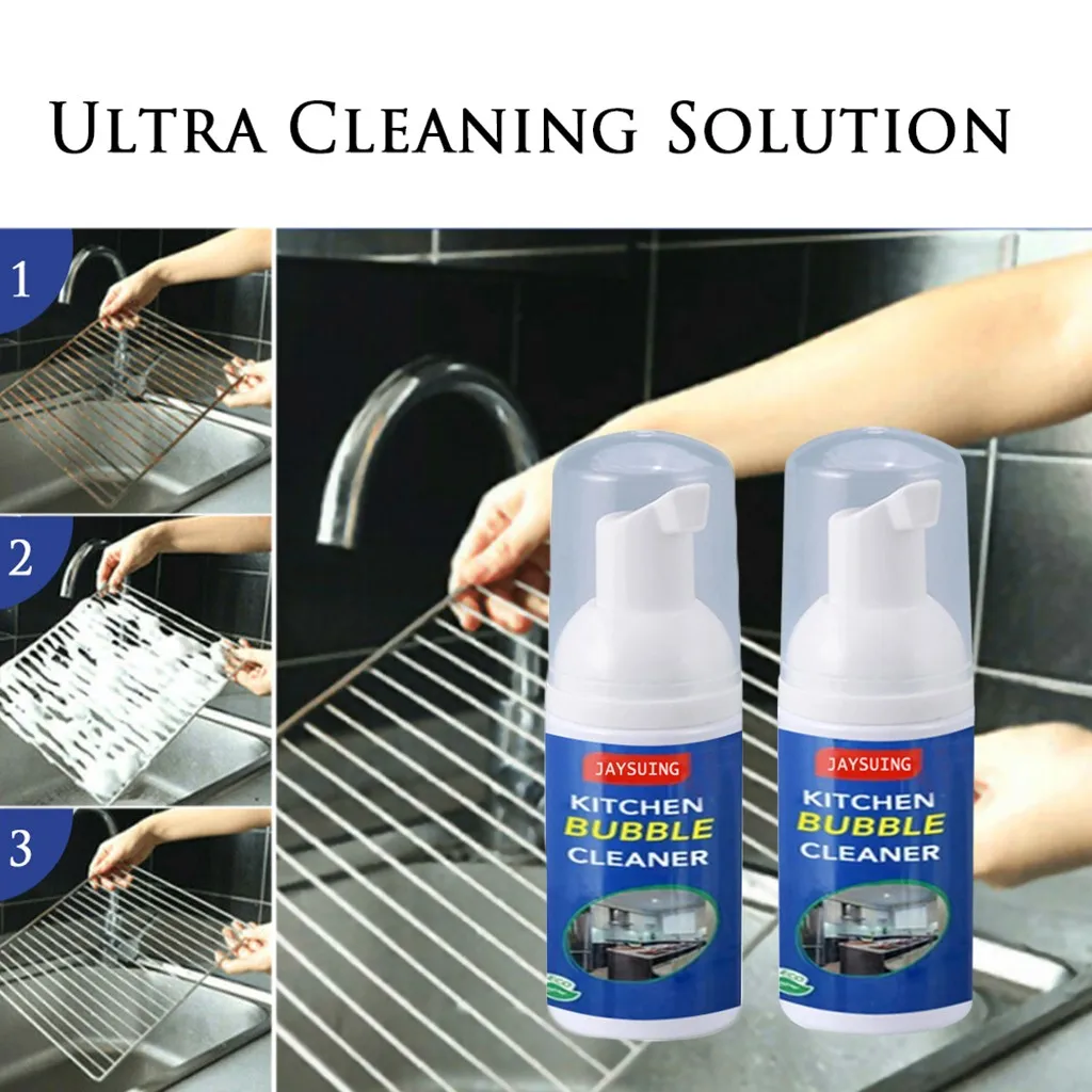 

All-Purpose Cleaning Bubble Spray Multi-Purpose Foam Kitchen Grease Cleaner 2PC Kitchen Cleaner Spray Cozinha Inodoro Detergent