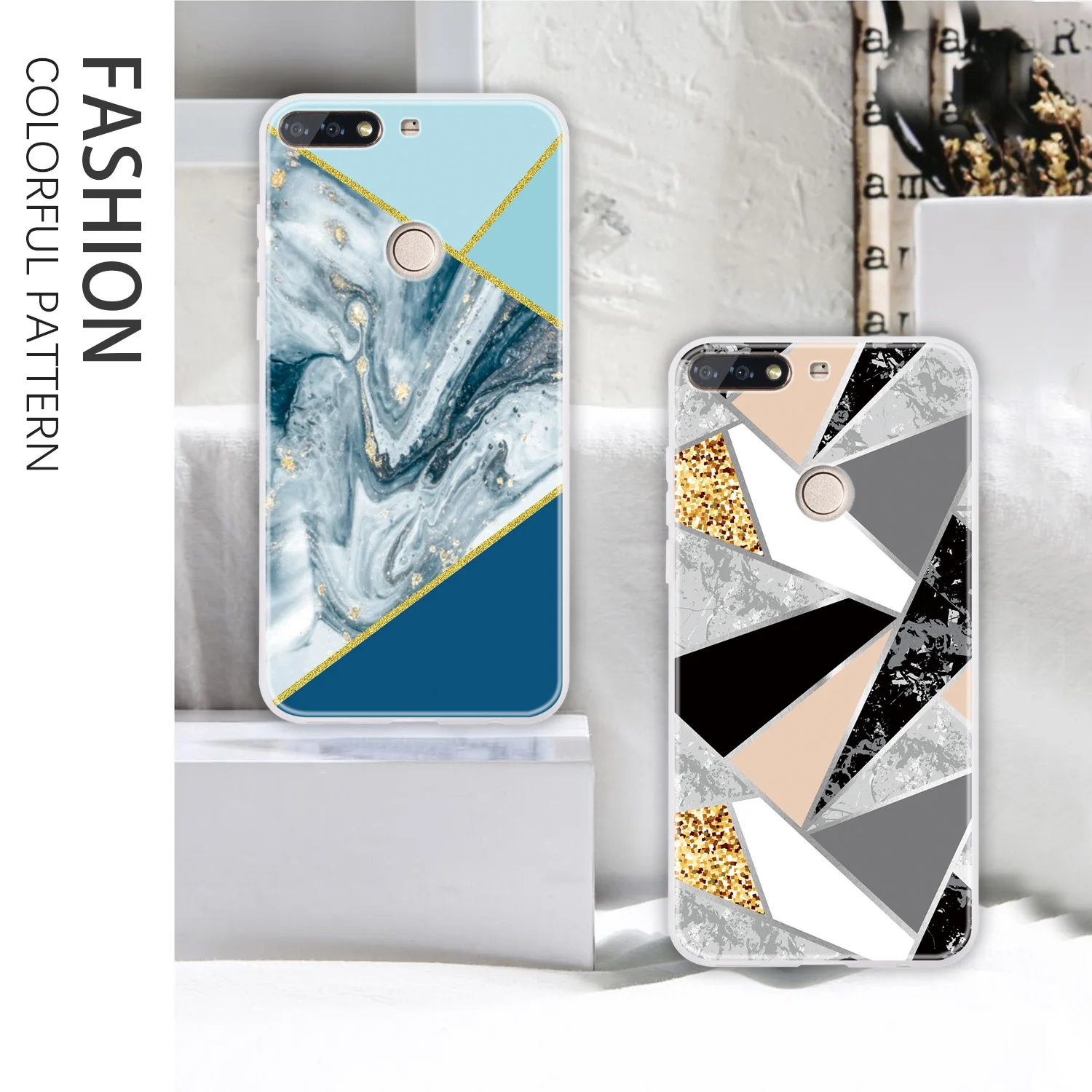 Jade Kembali Penutup untuk Huawei Nikmati 8 Etui Lembut Silicone Case SFor Huawei Seluler Nova 2 Lite Y7 Perdana 2018 5.99 