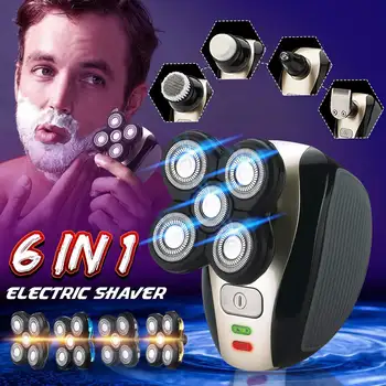 

SPZ Compact Electric 5-Heads Bald Head Shaver Rechargeable Bald Hair Clipper IPX7 Mini Trimmer Razors 100-240V NEW