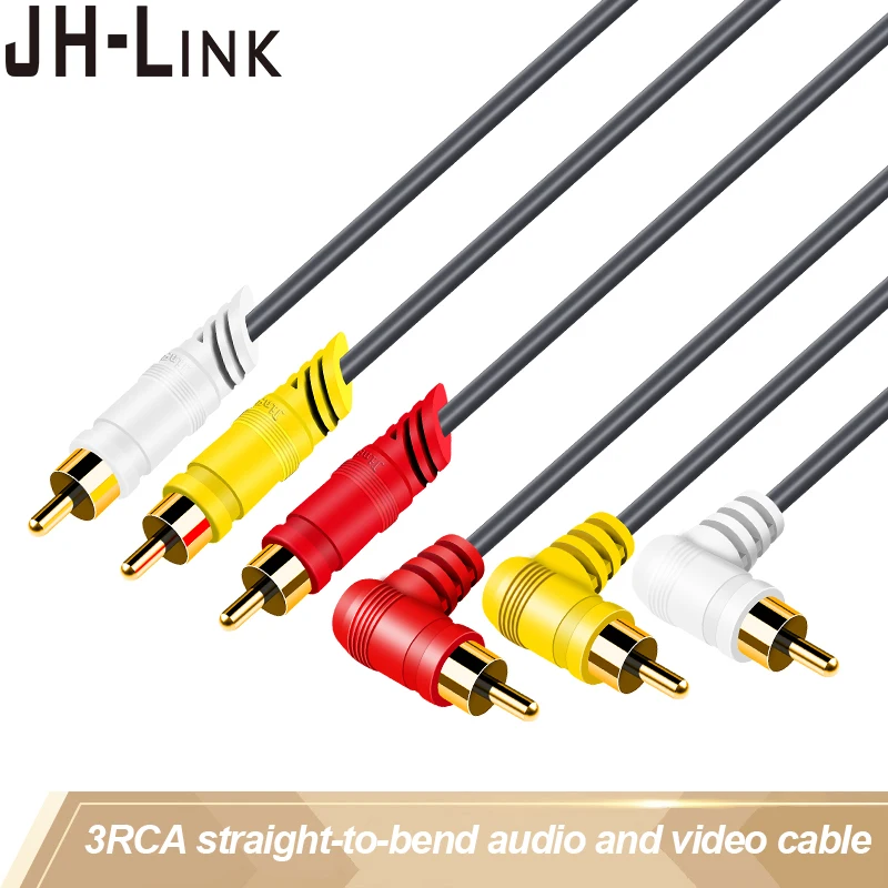 LH-LINK 3RCA Audio Video Cable Three Lotus Head Red White Yellow High-definition AV for Old TV Set-top Box DVD | Электроника