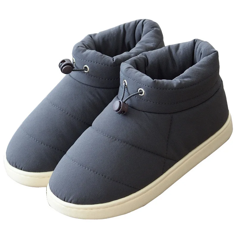 

Winter Fluffy Shoes Men's Bag with Cotton Slippers Men's Old Man Large Size Household Anti-slip Warm Home Cotton-padded Shoes Me