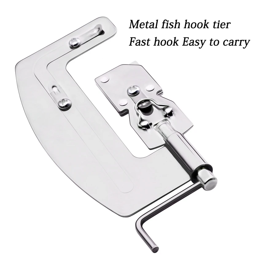 Semi Automatic Fishing Hooks Line Tier Machine Portable Stainless Steel Fish  Hook Line Knotter Tying Binding Fishing Tackle