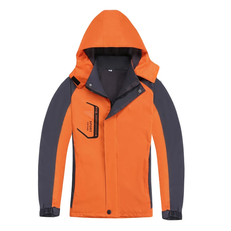 Outdoor Hiking Jacket Women Fleece Warm Breathable Ski Suit Windproof Waterproof Coat Camping Mountaineering Winter Jacket - Цвет: Orange