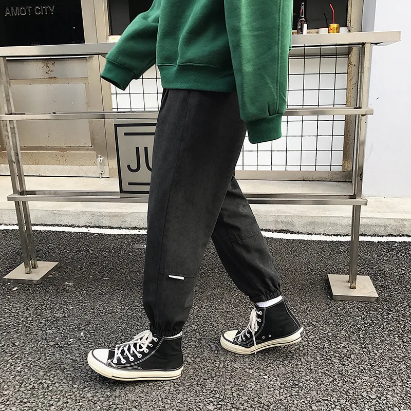 

MEN'S WEAR Supply of Goods Korean-style Loose-Fit Trend Radish Versatile Beam Leg Casual Capri Pants Winter MEN'S Pants Fashion