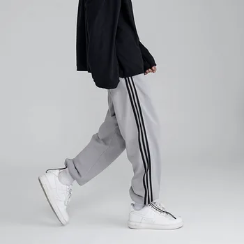 

Pants Male Korean-style Trend Loose 2020 Autumn New Style Stripes Sweatpants INS Popular Brand Beam Foot Capri Athletic Pants