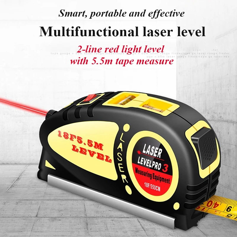 Infrared Laser Level Line Lasers Multipurpose Horizon Vertical Measure Tape Aligner Bubbles