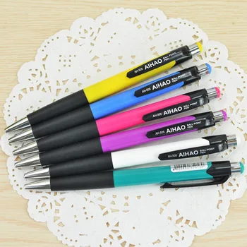 

12 pcs/Lot Blue ink color ballpoint pen 0.7mm roller ball Classic office pens Stationery School supplies Canetas escolar