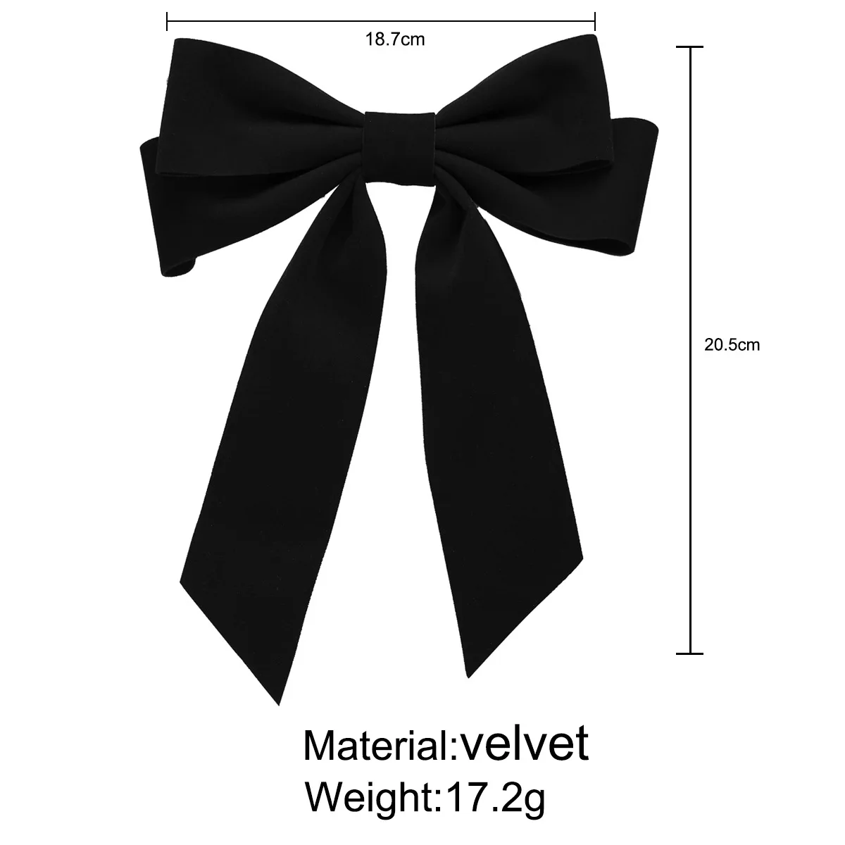2021 Fashion Girls Retro Black Velvet Bow Hairpin Ladies Wedding Long Satin Ribbon Korean Hairpin Hair Accessories Headdress