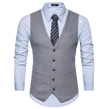 

waistcoat for men Wedding vest men New Mens Vests Gentleman Slim Fit Social Mens Vest Party Gilet Square Tie Suit Set