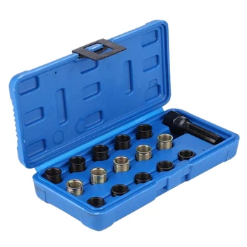 

TOP -16Pcs Professional 14mm X 1.25 Car Spark-Plug Thread Repair Tool Kit With Case