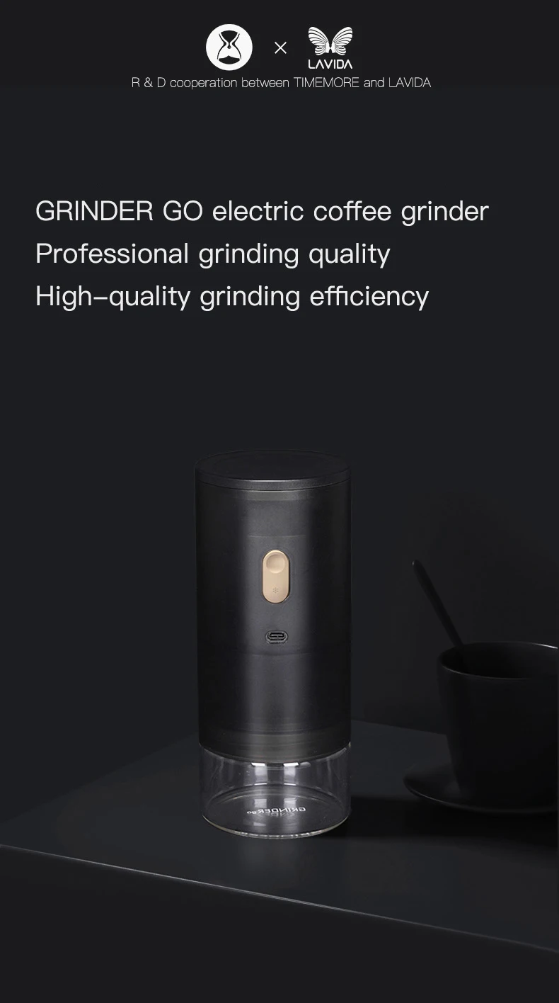 TIMEMORE Grinder Go Electric Coffee Grinder Portable Coffee Mill E&B