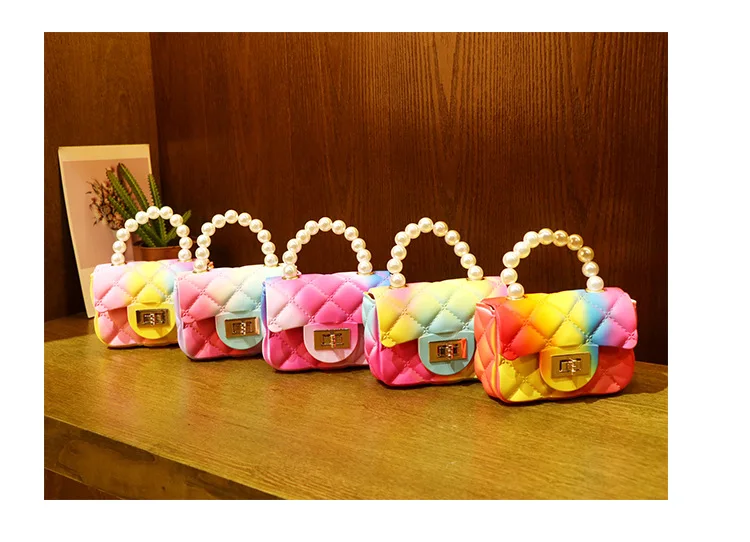 Crossbody-Bags Purse Handbags Coin-Pouch Jelly Candy-Color Party Small Girls Baby Mini
