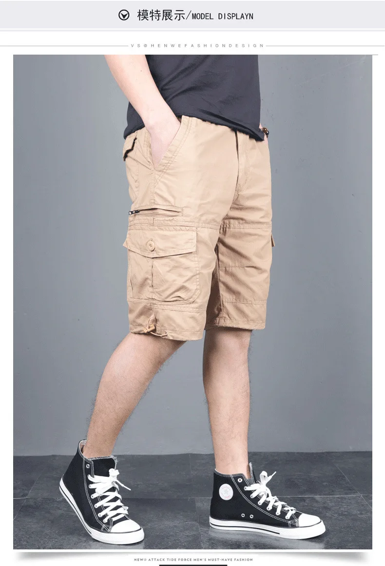 Men's Shorts Summer Military Beach Shorts Tactical Trousers Cargo Multi Pocket Shorts Loose Climbing Trekking Trousers