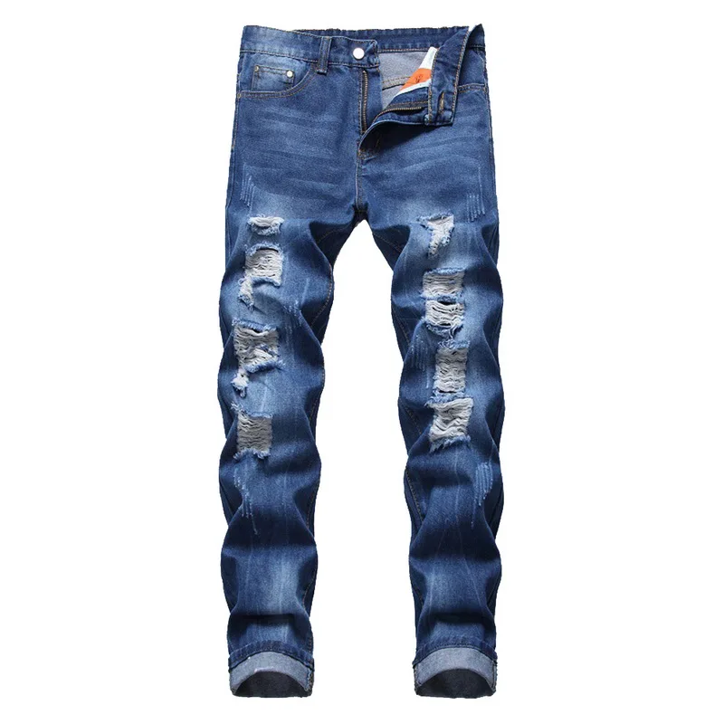 CYSINCOS, новинка, обтягивающие джинсы, для мужчин, уличная одежда, прямые, рваные джинсы, Homme, хип-хоп, рваные, Modis, узкие, с вышивкой, с дырками, брюки