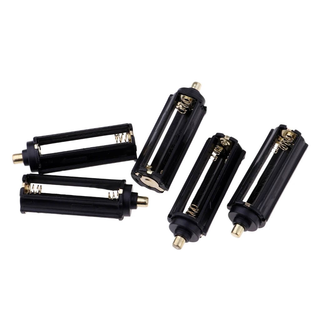 5Pcs Plastic 18650 Battery Tube Holder Case Adaptor For Flashlight Torch Lamp 