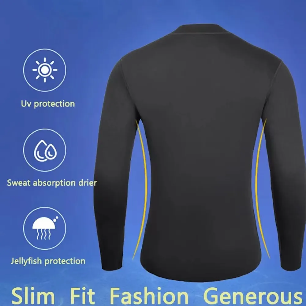 CR Neoprene Wetsuit Men 3MM Top Suit Glue Bonding High Elastic Surfing Winter Swim Snorkeling Quick-drying UV Protection Suit