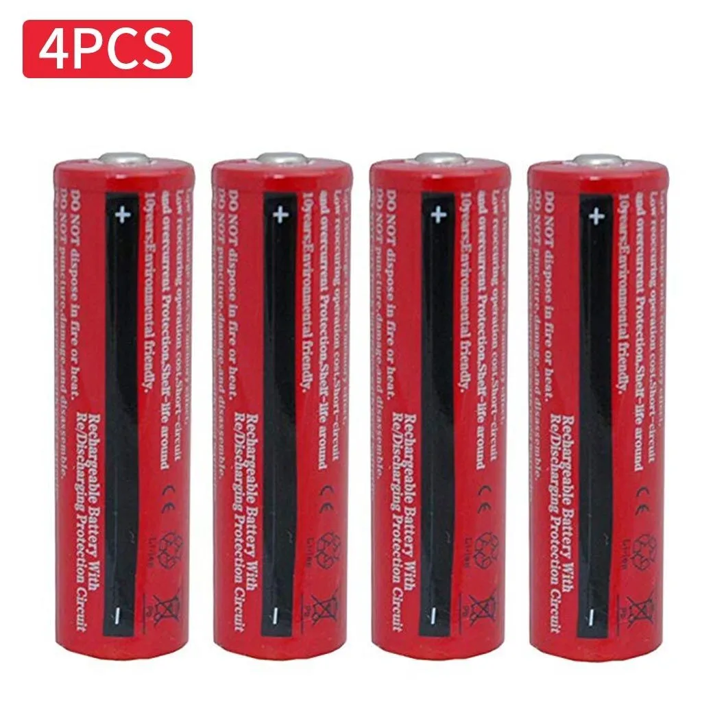 4pcs 100% New Original 3.7V 3000 mah BRC Button Top Rechargeable Battery for Flashlight Bike Bicycle Headlamp Electric Tools#G1 |