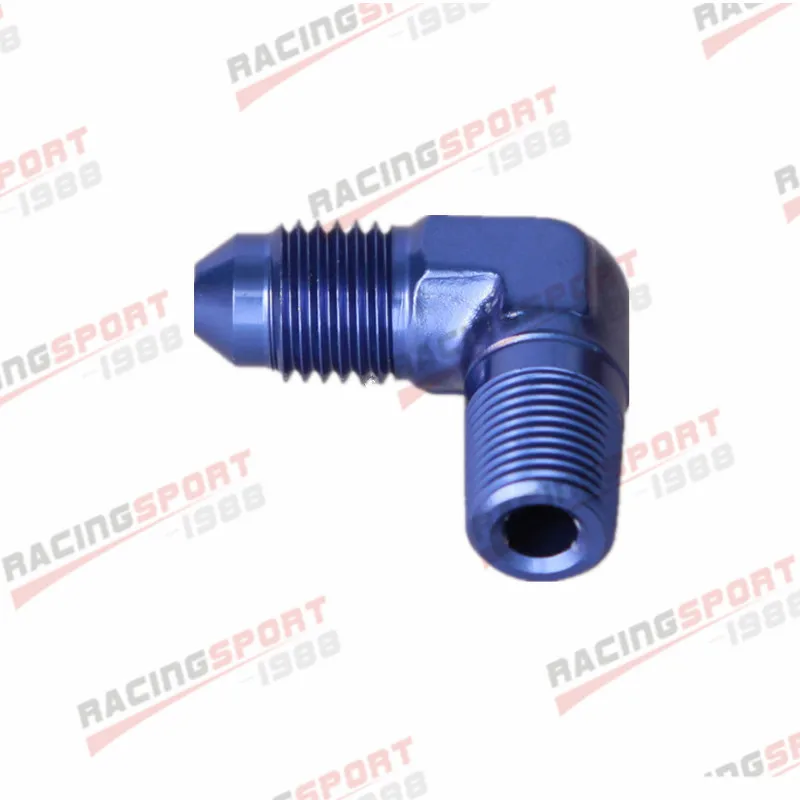 12AN AN12 AN-12 до 1/2 &quotNPT 90-градусный переходник с наружной резьбой алюминиевый синий |