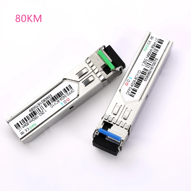 Волоконно-оптический модуль LC 80KM SFP 155M 100KM 1490 нм одноволоконный оптический для ONU