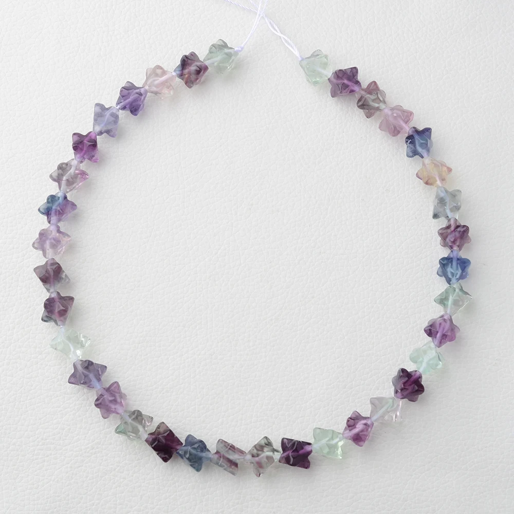 6-10Mm Perline Di Braccialetti Con Pietre Di Fluorite Arcobaleno Multicolore Naturale Di Alta Qualità
