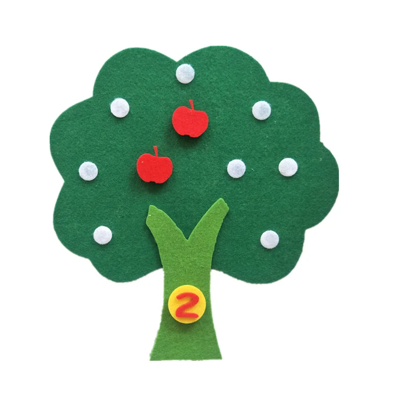 Монтессори Обучающие приспособления яблони математические игрушки обучение детский сад Руководство Diy ткань Развивающие Игрушки для раннего обучения