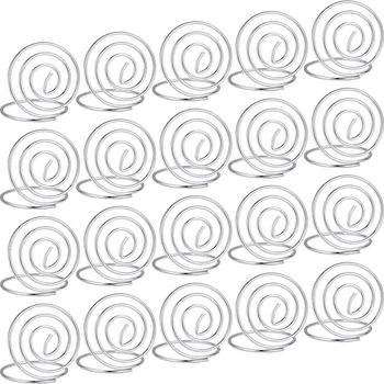 

20 Pieces Wire Place Card Holder Metal Card Holder Stand Wedding Name Place Holder for Weddings, Dinner Parties, Food Signs