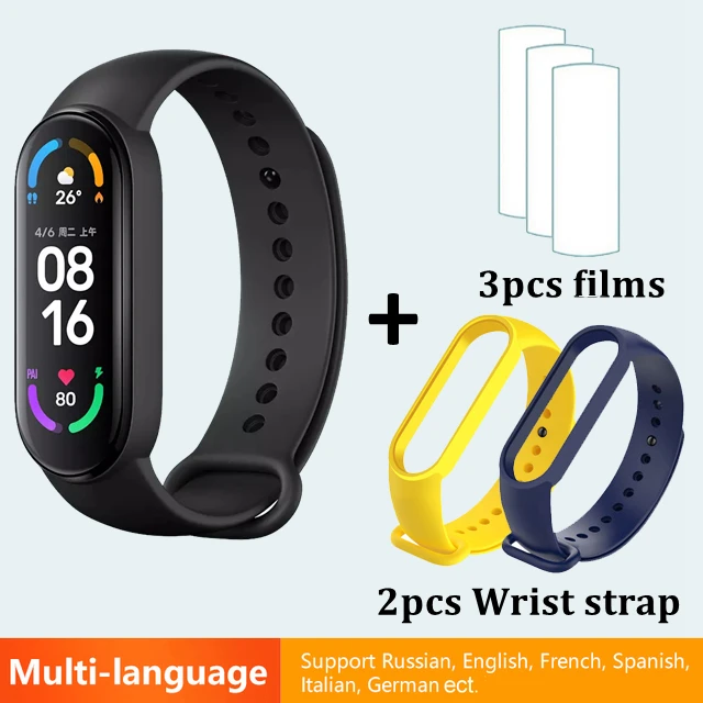 Original Xiaomi Mi Band 6 Smart Bracelet Watch Mi Smart Band 6 Sports Fitness Tracker AMOLED Screen Blood Oxygen Monitor Mi6 