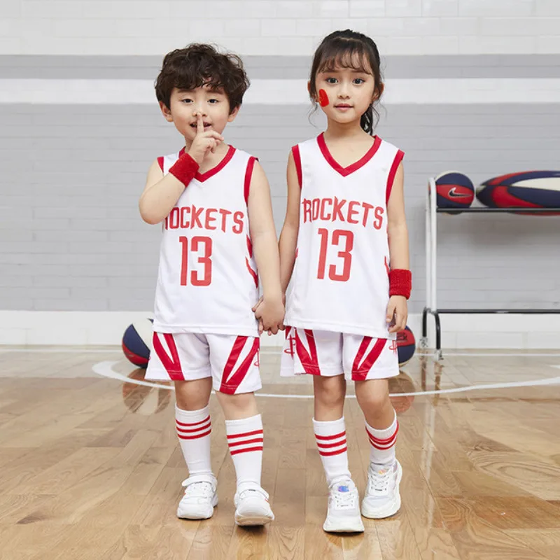 cute baby suit Kids Boys Girls Summer Children Sports Jerseys T-shirt Shorts Tracksuit 2Pcs Basketball Team Suit Clothing Set Outwear kid suits Clothing Sets