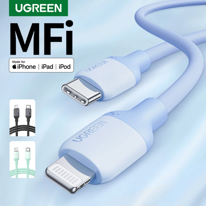 Ugreen 20W USB C to Lightning Cable for iPhone 13 12 Macbook Pro MFi Type PD Fast Charging Data Cord | Мобильные телефоны и