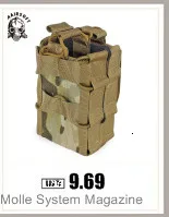 SINAIRSOFT Tactical Nylon 9mm 600D Molle Dual Double Pistol Magazine EDC Pouch Close Holster For Outdoor Hunting Combat Military SINAIRSOFT Tactical Nylon 9mm 600D Molle Dual Double Pistol Magazine EDC Pouch Close Holster For Outdoor Hunting Combat Military