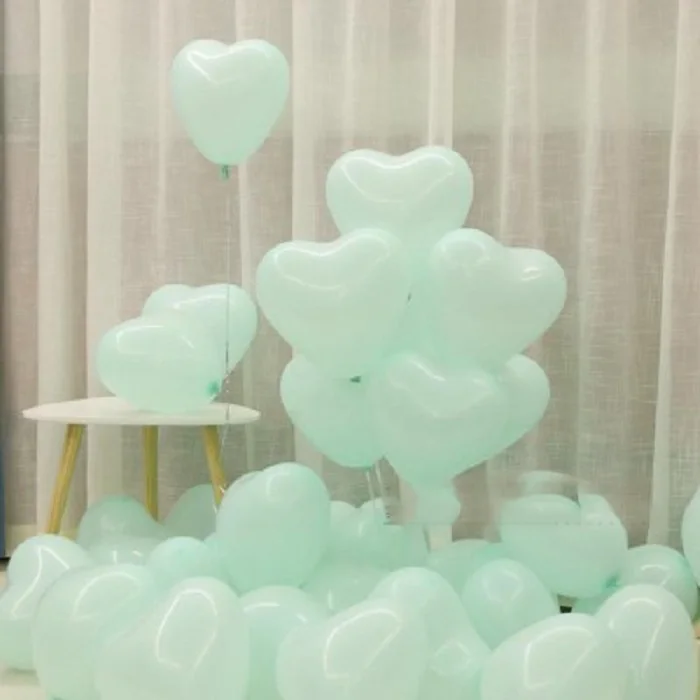 Macaron Tiffany Blue 20 шт./лот 2,2 г розовый белый красный латексные шары «любовь» в форме сердца утолщение Свадебные перламутровые шары поставки День Рождения Декор - Цвет: Macaron Tiffany Blue