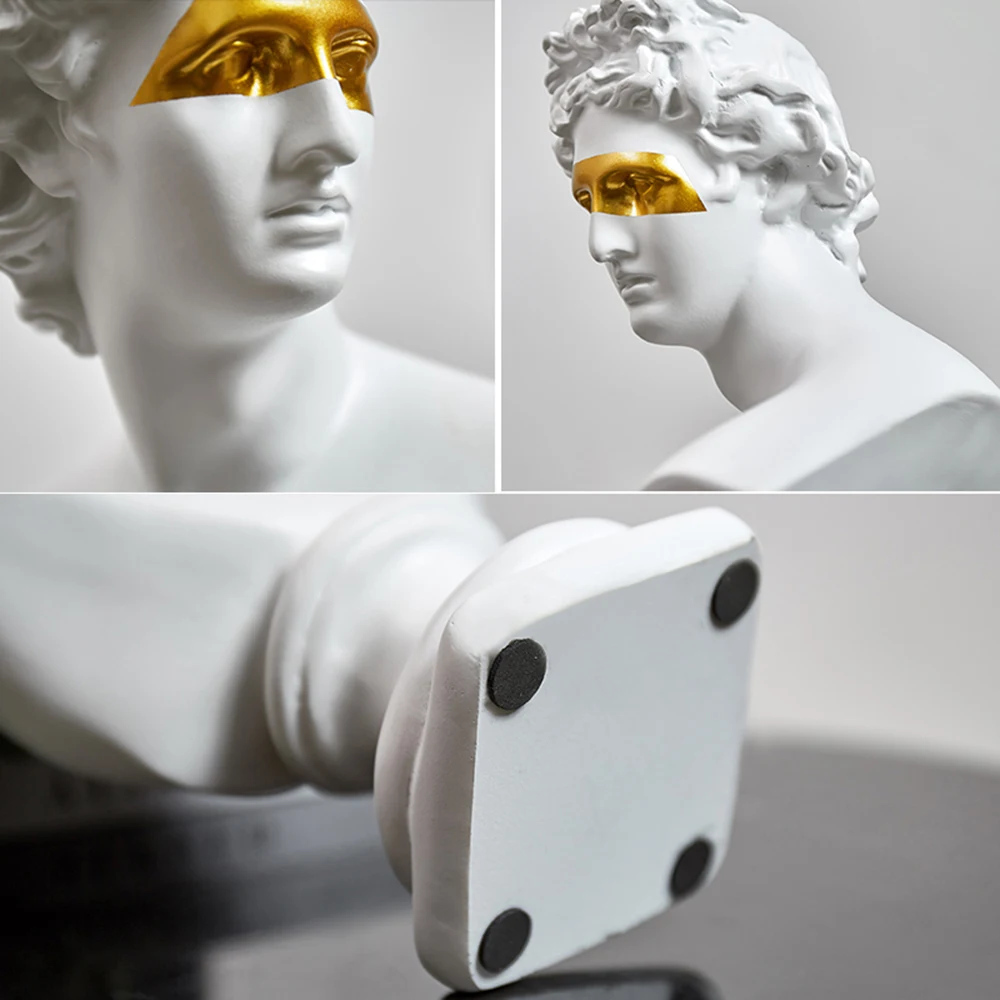31cm 1.3kg Large Apollo Bust Statue Nordic Resin Statue Resin Gypsum Head Sculpture Apollo Portrait Home Decoration Accessories 31cm 1.3kg Large Apollo Bust Statue Nordic Resin Statue Resin Gypsum Head Sculpture Apollo Portrait Home Decoration Accessories