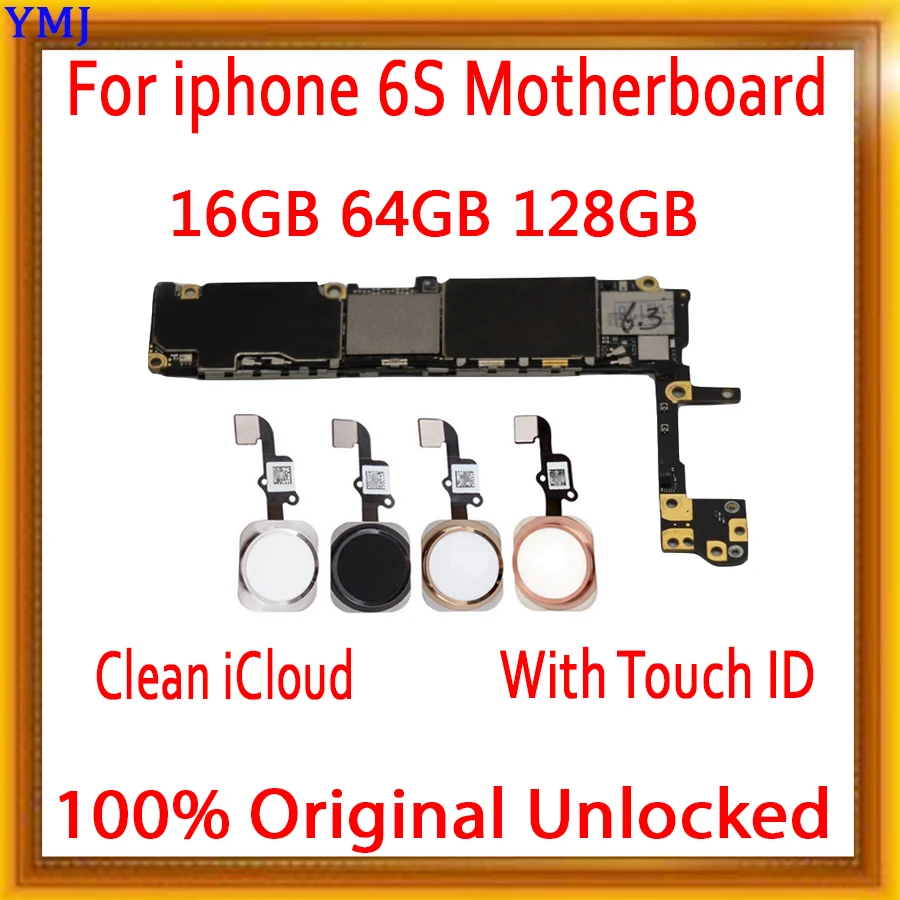 Оригинальная разблокированная материнская плата для iPhone 6S 16 ГБ 64 128 основная