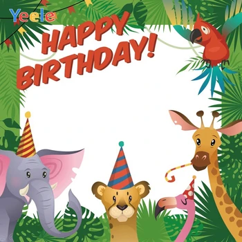 

Photography Backdrops Photocall Photo Studio Jungel Safari Birthday Backgrounds Forest Baby Cartoon Party Poster Portrait