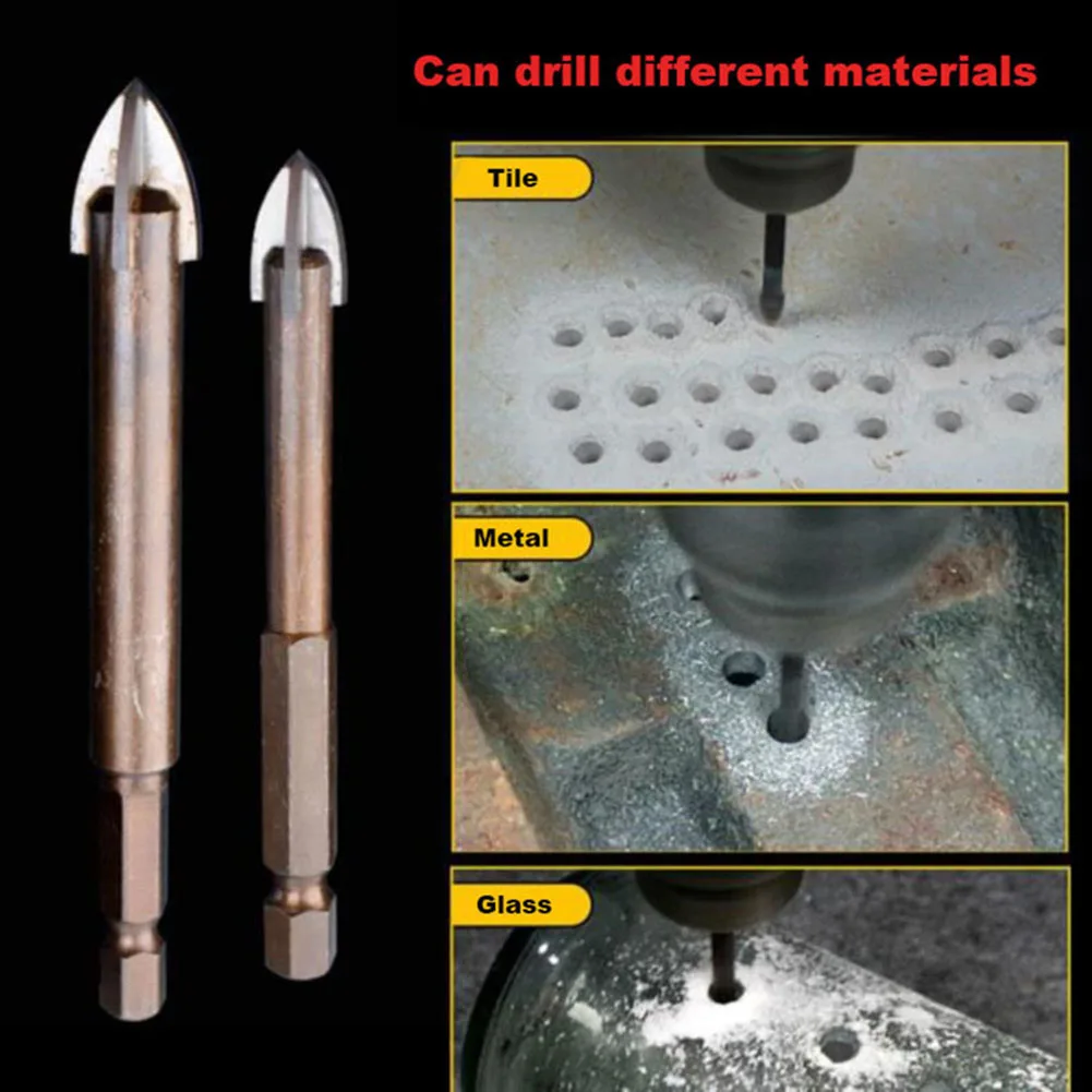 

Cross Tile Bits Glass Ceramic Concrete Hole Opener Alloy Triangular Drill Bits J8