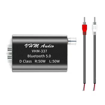 

VHM337 50W x2 Digital Amplifier Mini Wireless Bluetooth 5.0 Stereo DC Receiver 28TE