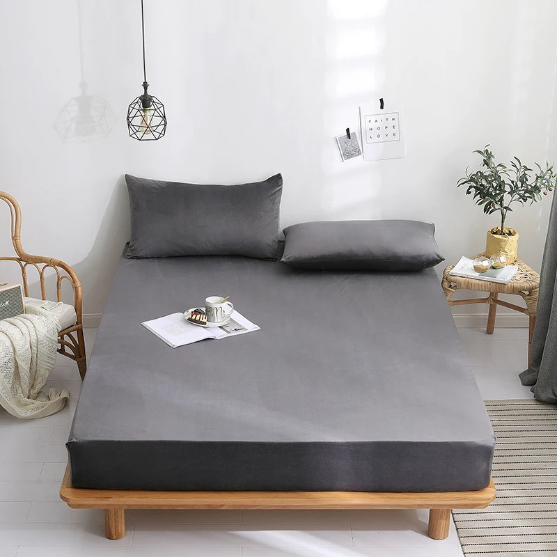 LREA 1 шт. домашний текстильные изделия простыни полиэстер материал 9,8 дюймов Высота простыни мягкие для постельных принадлежностей - Цвет: dark grey