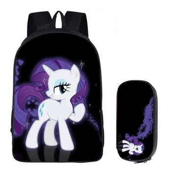 

2 pcs cartoon unicorn backpack cute school bag for boys girls children primary school backpack kids book bags
