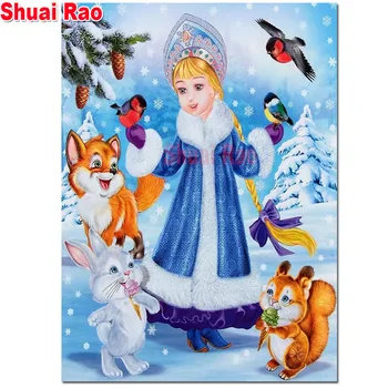 

Snow Maiden in a fairy tale 5d diy diamond painting Full square round Diamond embroidery Cross Stitch diamond mosaic,Christmas,