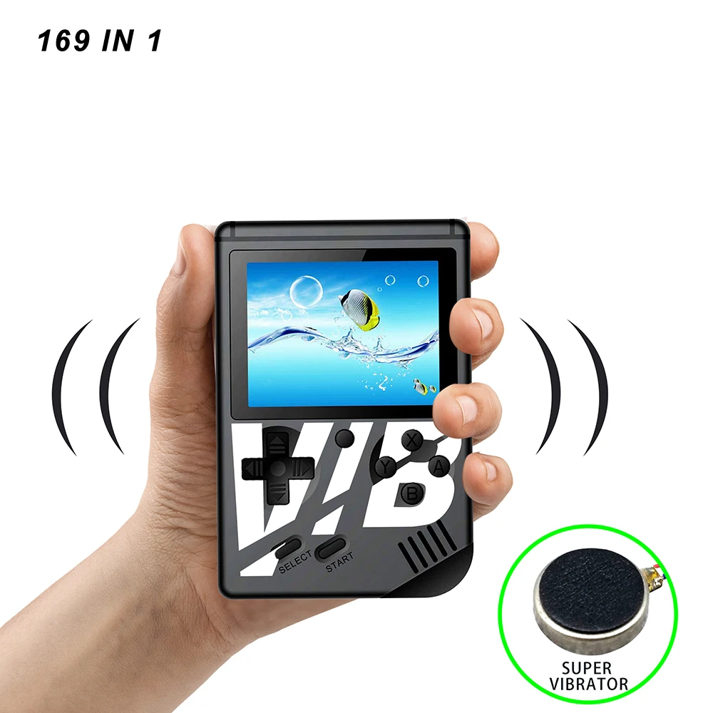 

Mini 3.0 inch Portable Video Game Console Vibrating Handheld Player handheld game console Built-in 169 Games