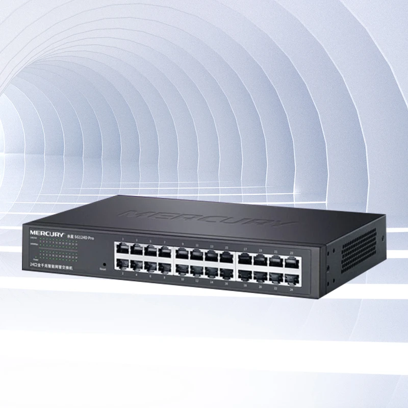 MERCURY SG124D 24 Порты коммутатор Gigabit Ethernet, 10/100/1000 Мбит Ethernet сетевой коммутатор Gigabit, Auto MDI/MDIX