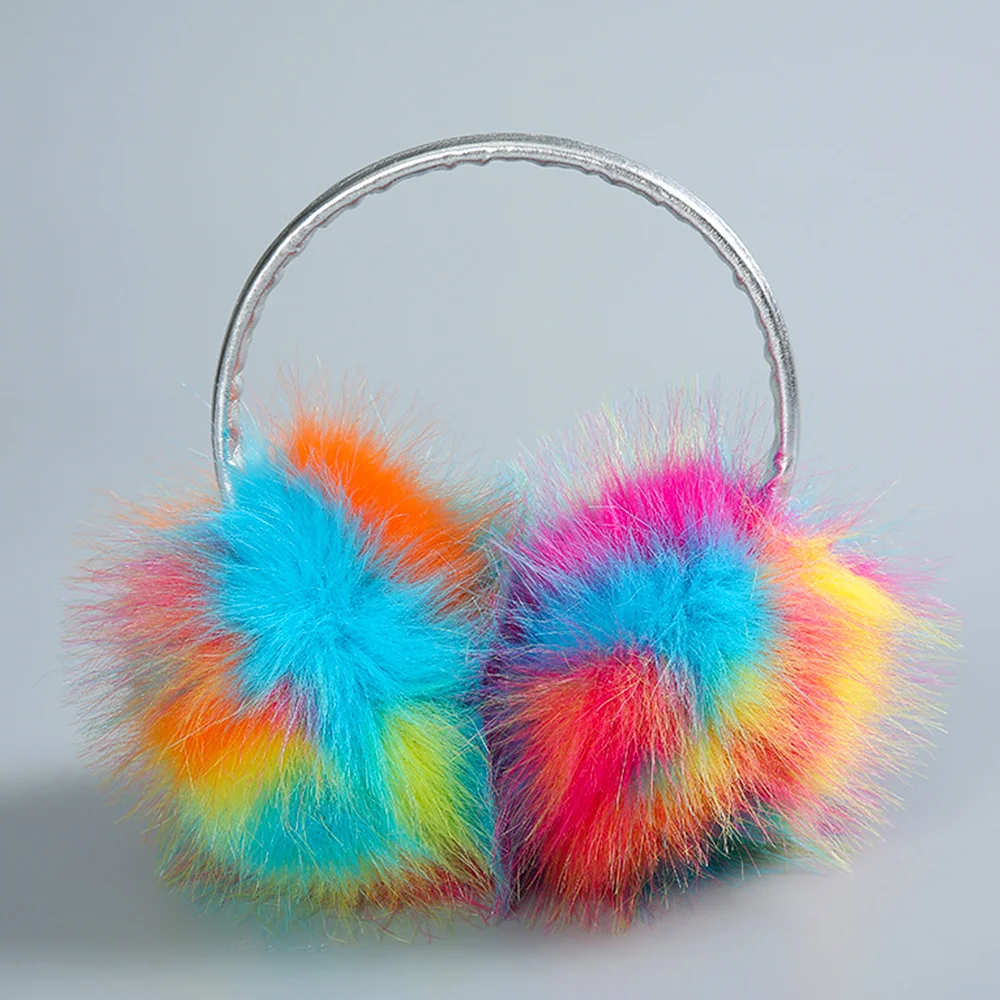 Детские плюшевые наушники с единорогом милые зимние теплые для детей