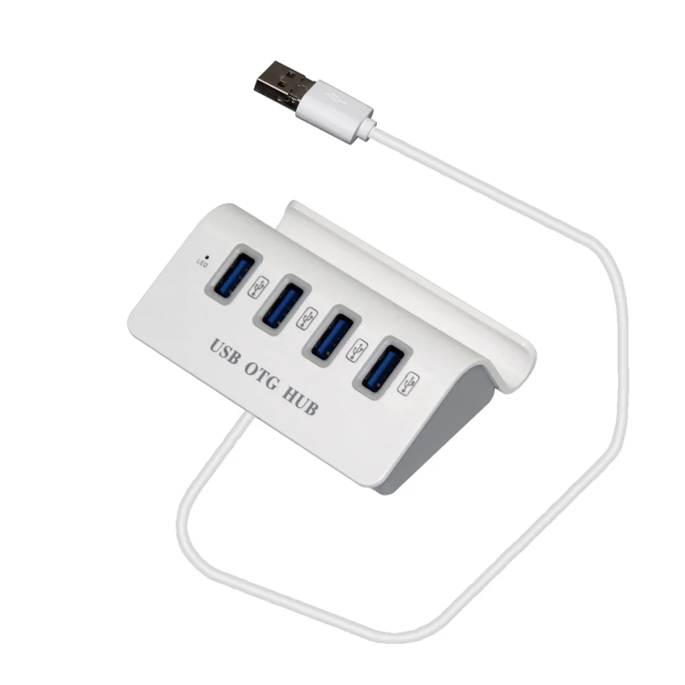 

1pc Clip on USB Hub Durable Practical Useful 4 port USB Hub USB 2.0 Hub Micro USB Hub for Inside Indoor