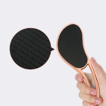 

Foot Polishing File Long Handle Callus Exfoliation Remover Professional Foot Scrubber Skin Care Tools for Home Shop (Golden)