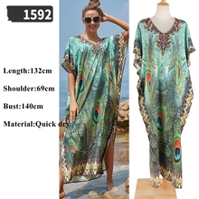  Plus Size Summer Beach Cover Up Maxi Dress Pareo De Plage Women Swimwear Long Sarong Tunic Ropa Mujer 